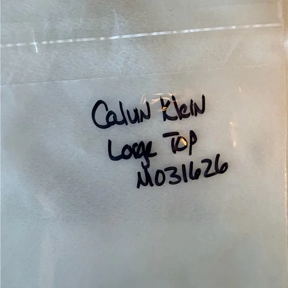 Calvin Klein White Deep V-Neck Sleeveless Draped Blouse Top 100% Polyester Large - Picture 9 of 9